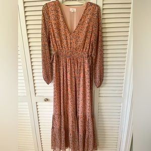 Lost + Wander pink cheetah dress. Size Small.
